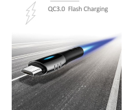 USAMS Kabel pleciony microUSB 1,2m Power-off 2A czarny - 1569061 - zdjęcie 5